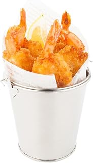 12 Ounce Metal Bucket  1 Round Silver Pail ~ With Handle  Food Safe  Silver Stai - Compare price