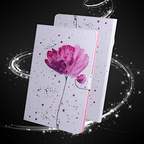 Uucovers Case For Samsung Galaxy Tab S5E 10.5 Inch 2019 Tablet (Sm-T720/ T725/ T727) Stand Synthetic Leather Magnetic Closure Wallet Soft Tpu Back Shockproof Cover With Card Pockets, Purple Flower #TOP7