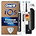 Oral-B iO Series 5 Plus Edition Elektrische Zahnbürste, Doppelpack — Electric Toothbrush, Inkl. 4 Aufsteckbürsten, 5 Putzmodi für Zahnpflege, Reise-Etui — Designed by Braun, Schwarz/Weiß
