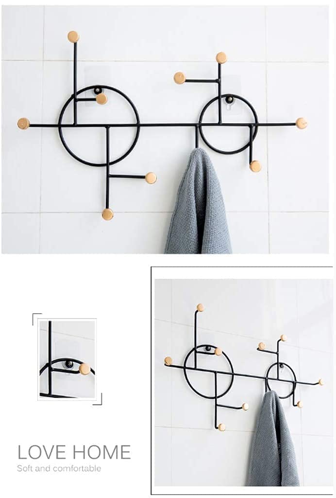 Wandhaken Wandgarderobe Kleiderhaken Wandbehang Kleiderhaken Mit 10 Haken Metall Kleiderständer Schlüsselaufhänger Rahmen Wandregal Küche Badezimmer Wand Heimdekoration Garderobenleiste Garderobenhake