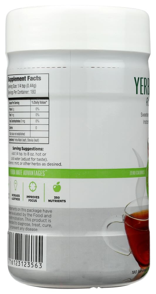 Wisdom Natural, Yerba Mate Royale, Sweetened with Stevia, Instant Tea, 2.82 oz (79.9 g) -- 2PC