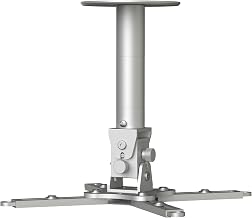Projector Ceiling Mount, 5.5-11in Height, 33lbs Max, Silver,M1428 | Connectable Extension Tube,Max 16.5" Mount Pattern, 360° Rotation, ±30° Tilt, Knob Fine Tuning,Aluminum Alloy Bracket