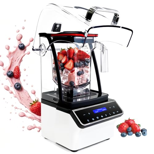1800W Quiet Blender with Soundproof Hood for Smoothies 68oz DIY Programs