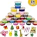 DIY air Dry Clay Modeling Light Plasticine 24 Colors with Tools Clay Non-Sticky Eco-Friendly Creative Art DIY Magic Crafts Educational Toys for Toddlers Boys Girls Kids