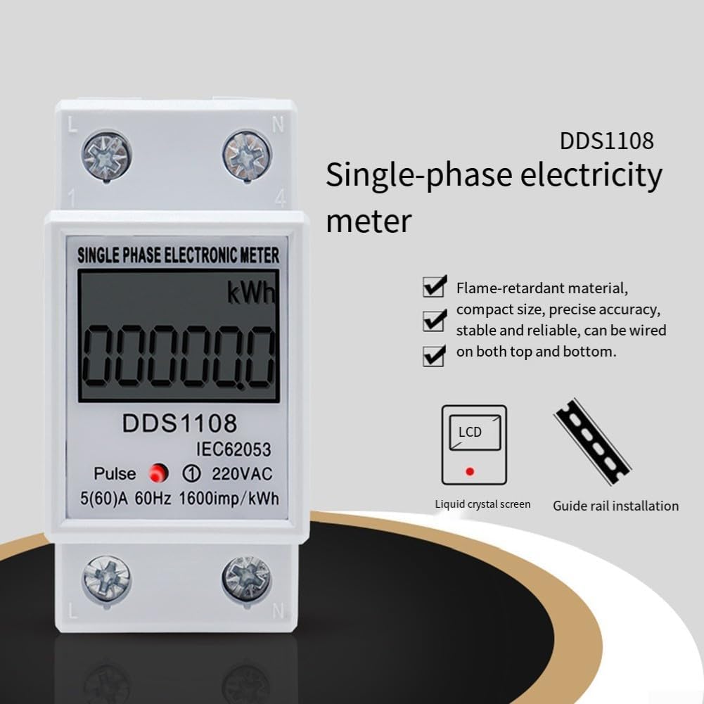 Фронт view of the HanOaki DDS1108 Single Phase Electronic Meter