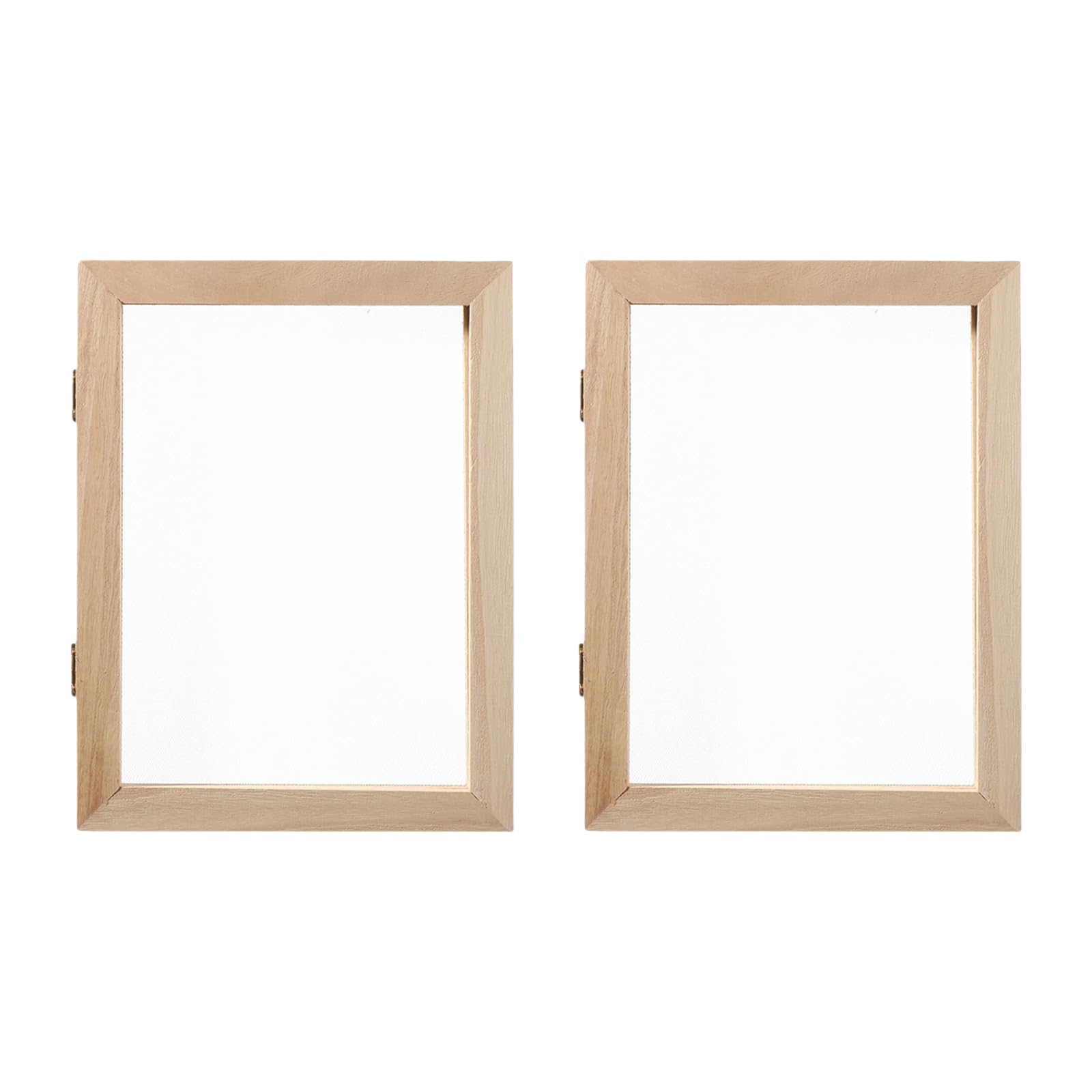 NEWFT 2Pcs Wooden Paper Making Molds Screen Crafting Frame for Recycled Paper Art Projects and Creative Gift Giving Wooden Papermaking Mold