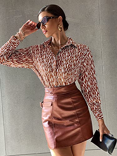 Image of GRECIILOOKS Women's Rayon Oversized Shirt | Korean Style Long Sleeve Oversized Button Down Shirts |Comfortable Rich Top for Office & Casual Outfits (Available in Plus Size)