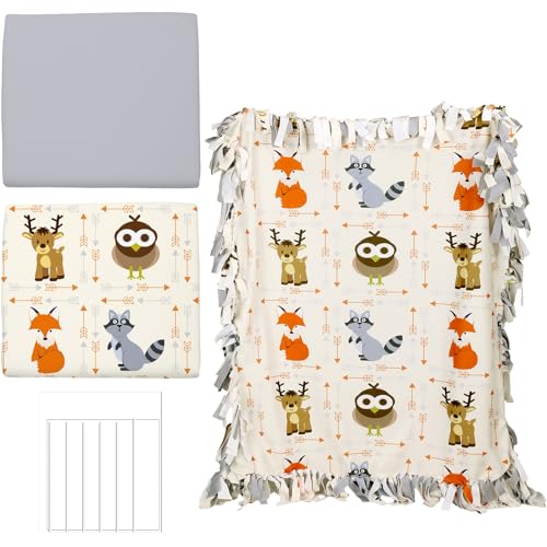 Hahafelt 3-Piece DIY No-Sew Fleece Blanket Kit