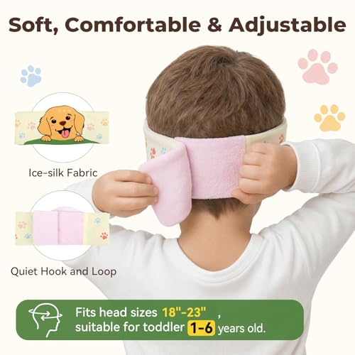 Image of Kids Bluetooth Headband Headphones, Soft Toddler Sleep Mask Headphones