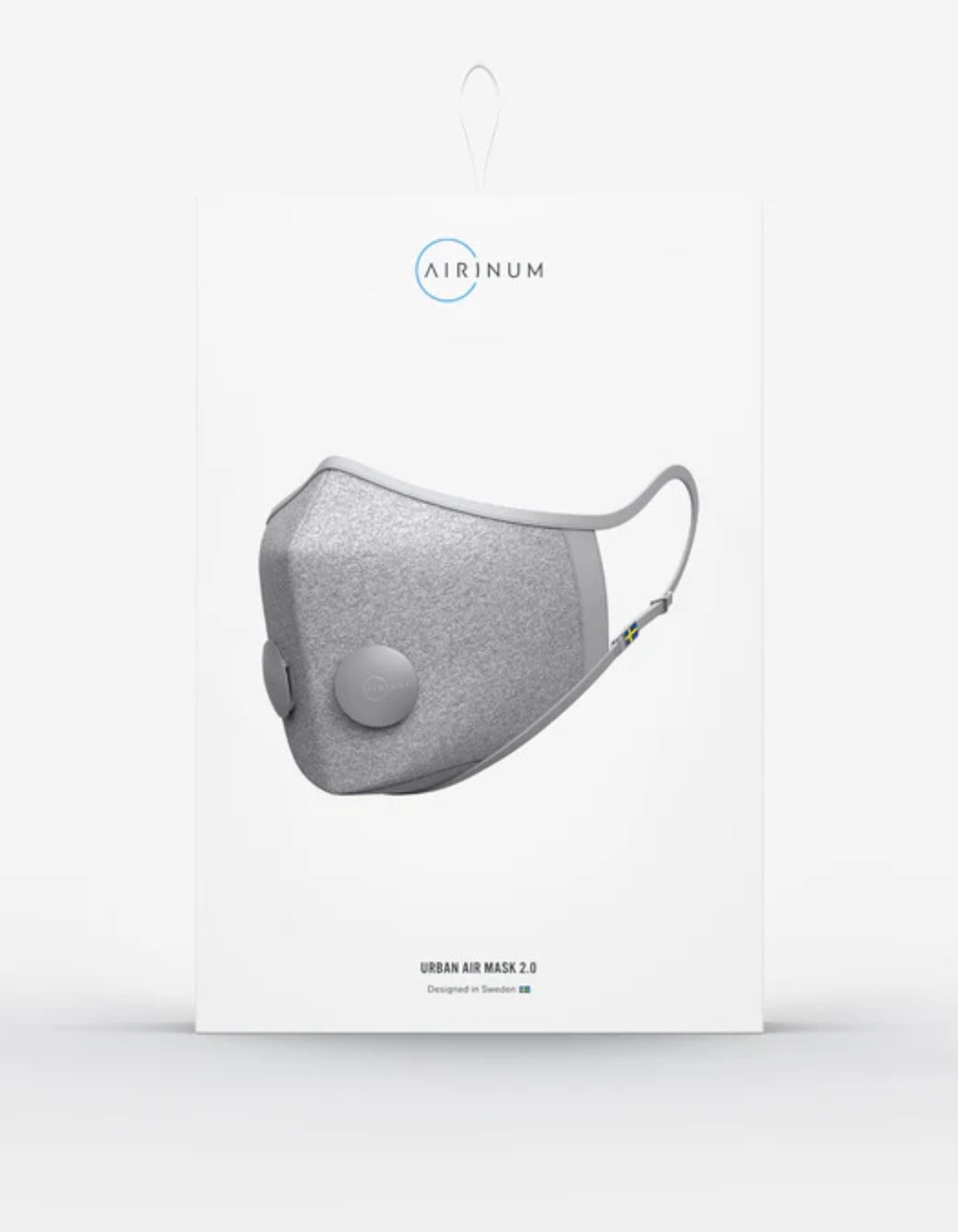 Airinum, Urban Air Mask 2.0 Masque Anti-Pollution, Masque de Protection Respiratoire Réutilisable et Ajustable Contre la Pollution Atmosphérique, les Allergènes et les Bactéries - Quartz Grey L
