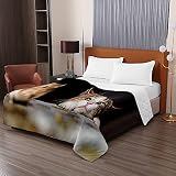 Odot Colcha Bouti de Verano, 3D Planta Estampado Suave Microfibra Multiusos Cubrecama Lavable Acolchada Edredón Manta para Cama de Infantil Individual Matrimonio (100x150cm,ratón Gato)