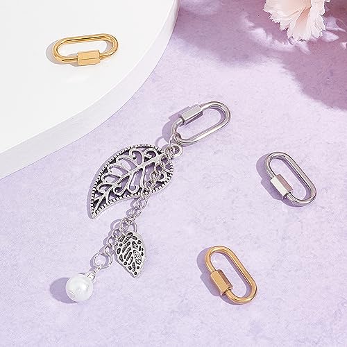 UNICRAFTALE 4Pcs Stainless Steel Screw Locking Carabiner - Image 2