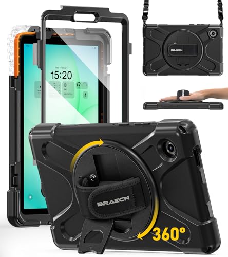 Coque Samsung Galaxy Tab A11 8.7 Pouces 2025 BRAECN Étui Noir SM-X130