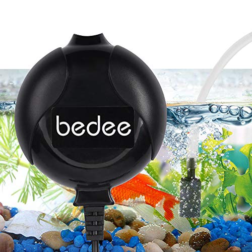 bedee Mini Fish Air Pump for Aquarium Ultra Silent High Energy Saving Quiet Oxygen Air Pump Aquarium for Fish Tank with Air Stone and Silicone Tube