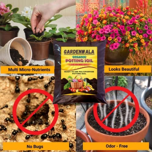 Image of Potting Mix Soil For All Plants-Soil Less All Purpose Ready To Use Potting Mix Made With Vermicompost /Neem Cake /Potash /River Sand /Bone Meal /5 Kg