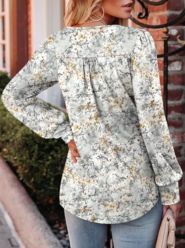 BETTE BOUTIK Long Sleeve Shirts for Women Fall Tops Dressy Blouses Crewneck Tunic Tops for Leggings S-3XL
