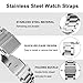 Nizonlaie 16mm Stainless Steel Watch Band Quick Release Premium Matte Brushed Solid Metal Watch Bracelet 14mm 16mm 18mm 20mm 22mm 24mm Universal Stainless Steel Smartwatch Replacement Band Men Women