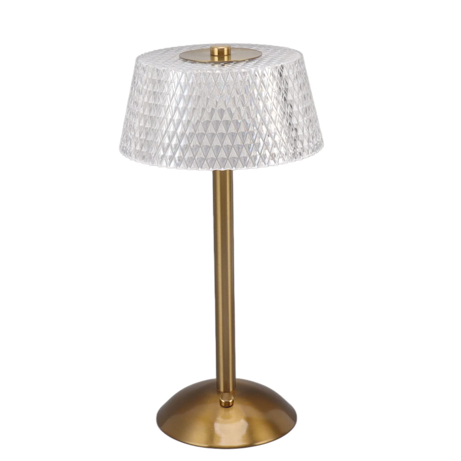 Lampe de table à LED, lampe de table de chevet portable en métal acrylique de 3 couleurs claires pour chambre d'enfant