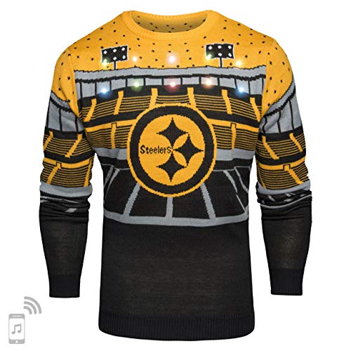 Preisvergleich Produktbild FOCO NFL Ugly Sweater Xmas LED Pullover Pittsburgh Steelers - S