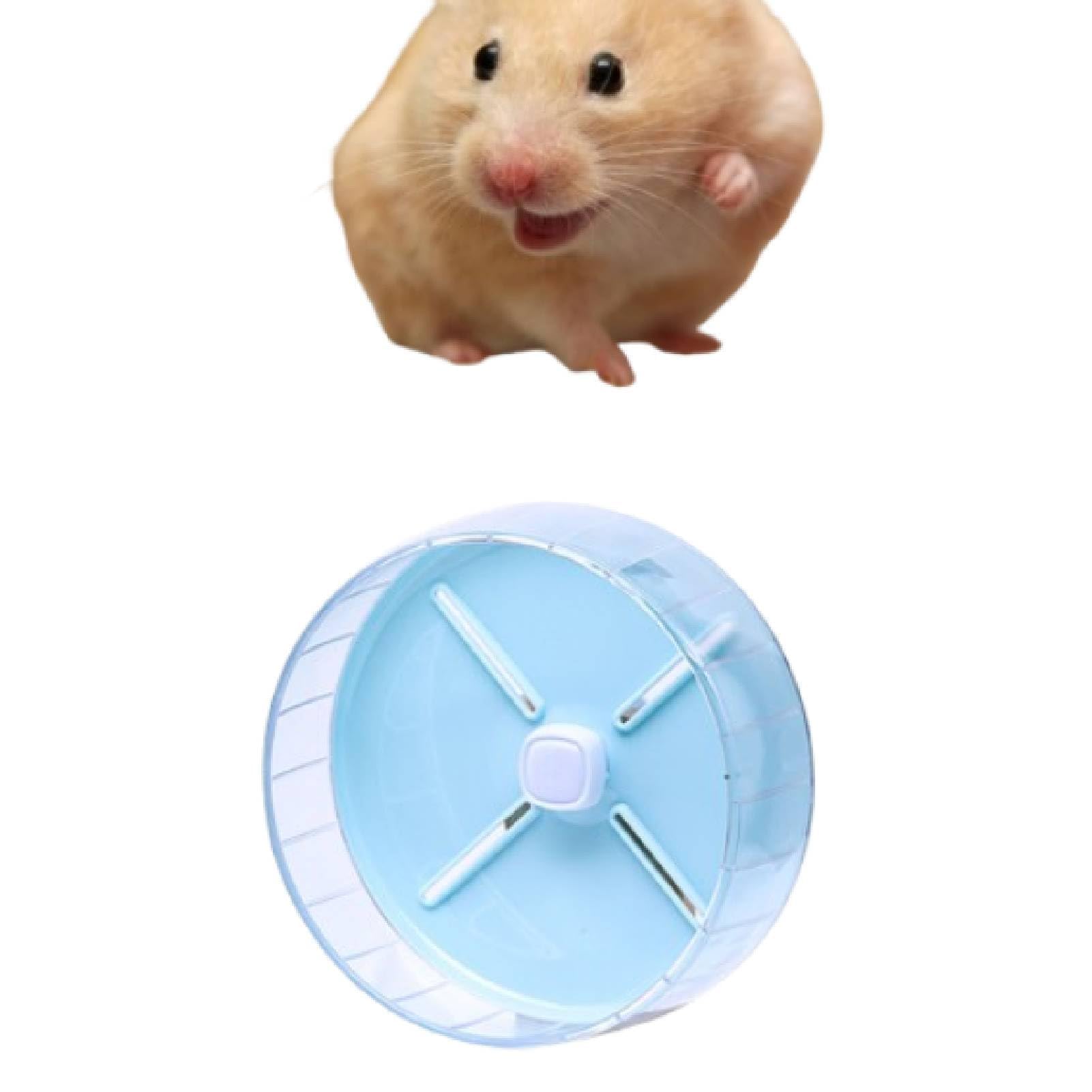 Roue De Hamster, Roues D'exercice Silencieuses Pour Hamster, Roues De Course Silencieuses Pour Gerbille Naine, Hamster Syrien, Rat, Souris(26cm-Bleu)