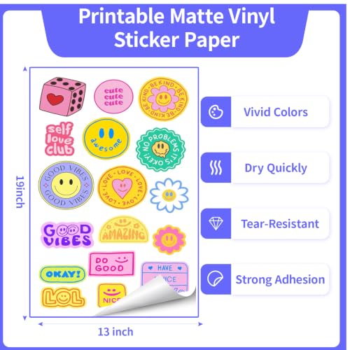 Elygrap13x19 inch Matte White Printable Vinyl Sticker Paper by elygrap - Image 2