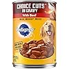 Pedigree choice cuts in gravy adult canned soft wet dog food with beef 22 oz cans pack of 12  urban country home decor