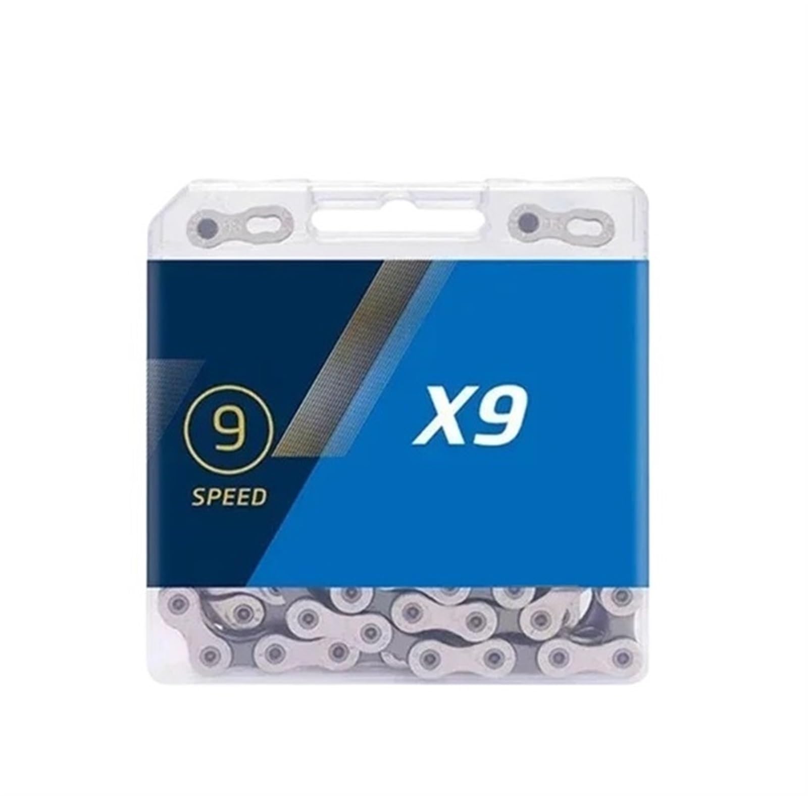 High Strength Bicycle Chain X8 X9 X10 X11 X12 Bike Chain 8s 9s 10s 11s 12s Road Bike Chain 8v 9v 10v 11v 12v Speed with Quick-Link (Color : KMC x9 Silver)