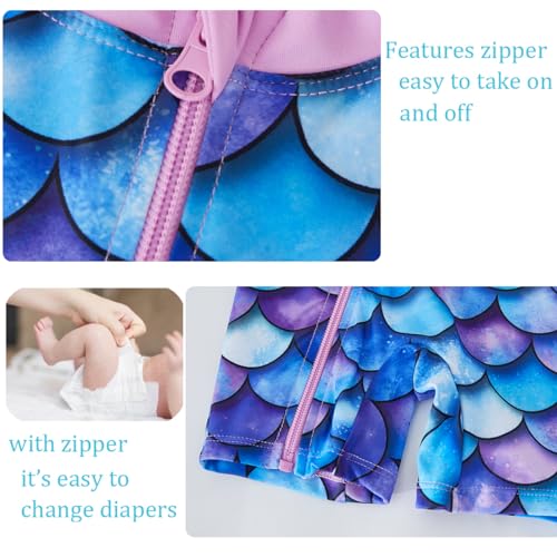 Image of UMELOK Baby Girl Swimsuit Infant Rash Guard Swimwear Bathing Suit