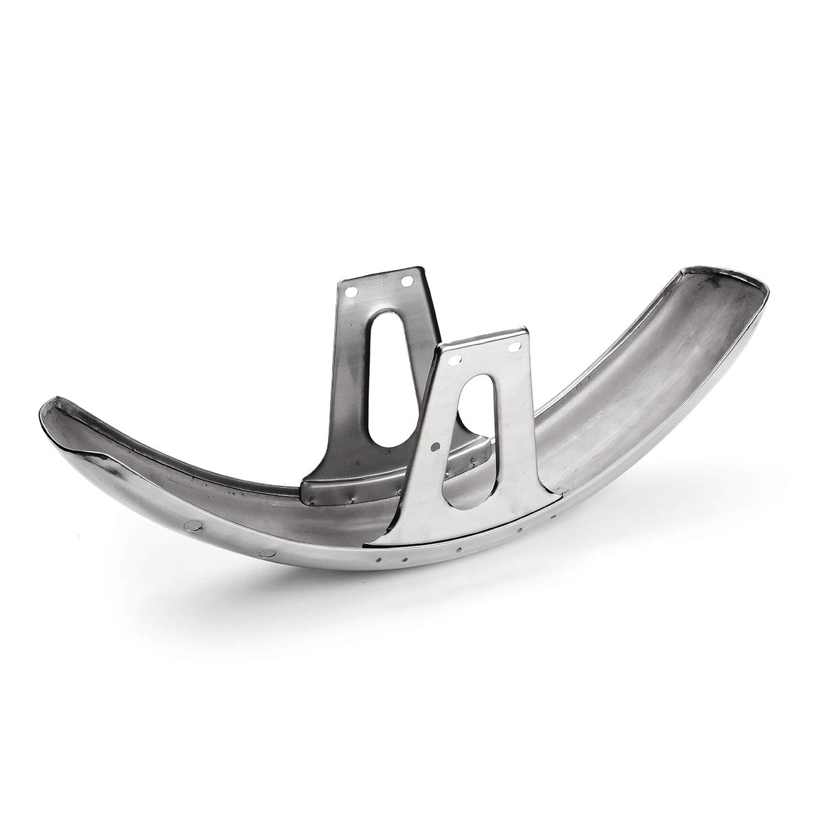 AEspares Fits Royal Enfield Classic 500 Front Mudguard Fender With Stay Steel Chrome