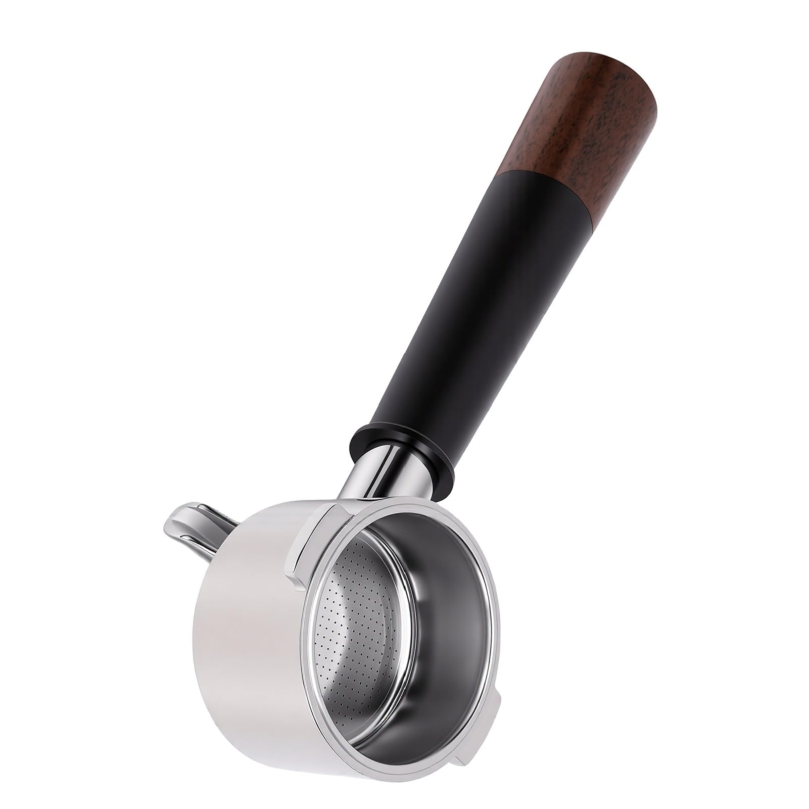 YUYTE Portafiltro de 51mm, Acero Inoxidable 304, de Madera de Nogal (Caño
