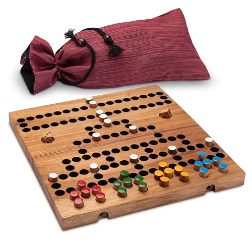 LOGOPLAY Blockade für 2 bis 4 Spieler mit Stoffbeutel - Spielfeld 26 x 27 cm zusammenklappbar