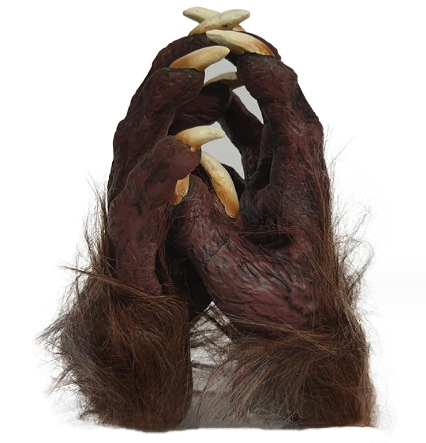 Halloween Scary Gloves Claws Glove Werewolf Glove Zombie Devil Gloves Long Nails Horror Gloves Wolf Furry Glove Fancy Dress Aaccessory Cosplay Glove Halloween Monster Glove Hairy Hands Gloves