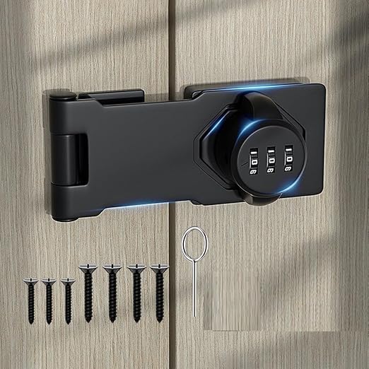 Household Cabinet Combination Lock,Password Hasp Locks,Cabinet Door Lock,Door Security Slide Latch Lock with Screws for Small Doors, Cabinets, Barn Door, Bathroom, Outdoor, Garden (B0DCZ4WVJ2) Amazon Price History, Amazon Price Tracker