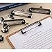 Juvale Clipboard Clips - 4-Inch Silver, Pack of 20 - Mountable Metal Clips for Clipboard with Screw-On Installation & Rubber Grip - Rust-Resistant Office & School Hardware