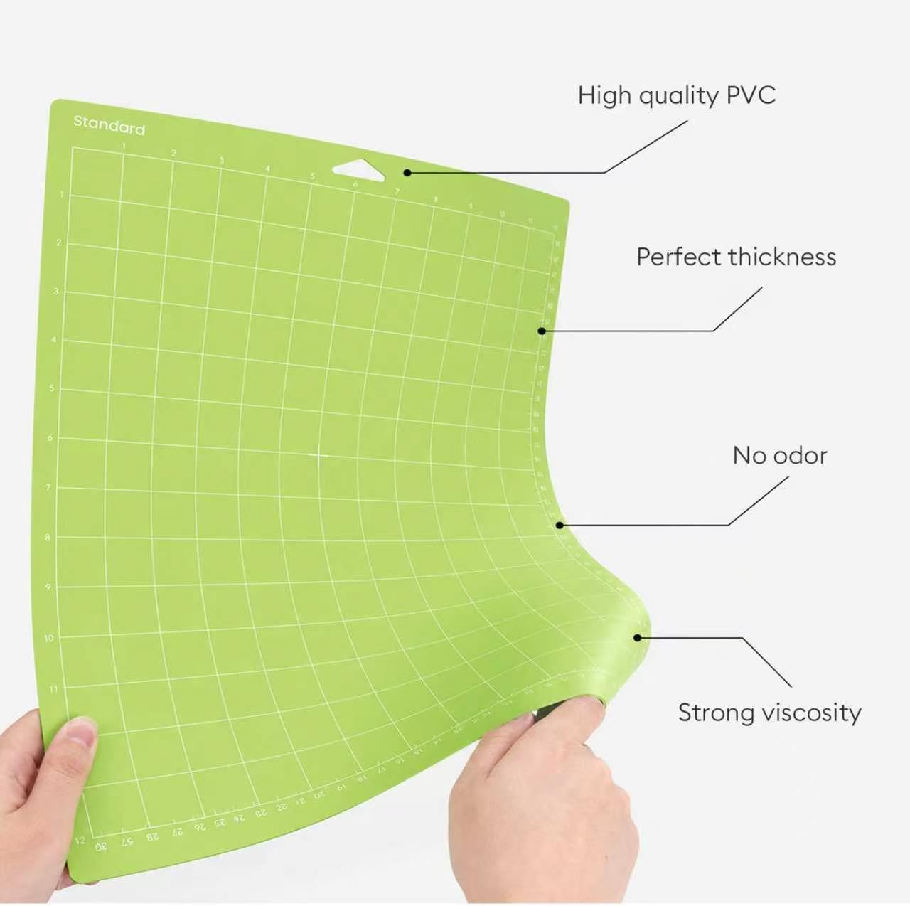Cutting Mat 12x12 Compatible with Cricut Maker 4/3/Maker/Explore 3/4/5/Air 2/Air, Variety Adhesive Sticky(Standard, Light, Strong, FabricGrip) Vinyl Cutting Mats(9Pack) Accessories