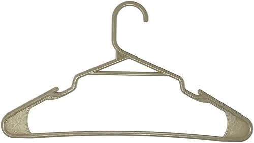 Perchas ecológicas para ropa de peso promedio (máximo 3 libras) Ropa hecha de plástico postindustrial 100% reciclado (beige, 20)