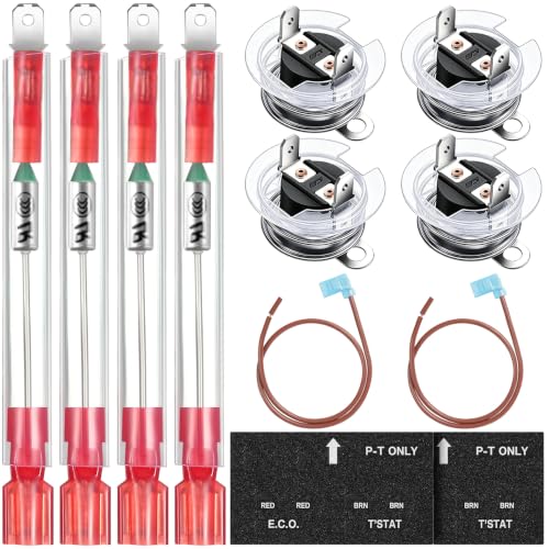 Dreyoo RV Water Heater Thermal Cutoff Kit with ECO Thermostat Assembly, Compatible with Atwood 93866 91447 Water Heater Parts, Thermal Cutoff Fuse Fits GC6AA-10E GC10A-4E GCH6-4E GCH6-6E(2 Pcs)