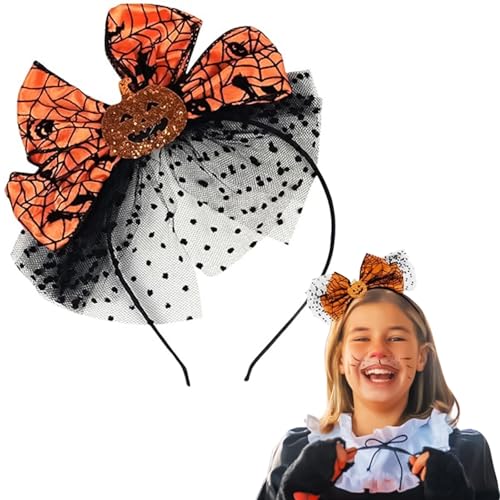 Halloween Headband Party Decorations for Girls, Halloween Hair Accessories Cute Pumpkin Spider Web Hair Hoop Hallowen Headbands for Women Girls Makeup Costume Decoration Party Photo Props