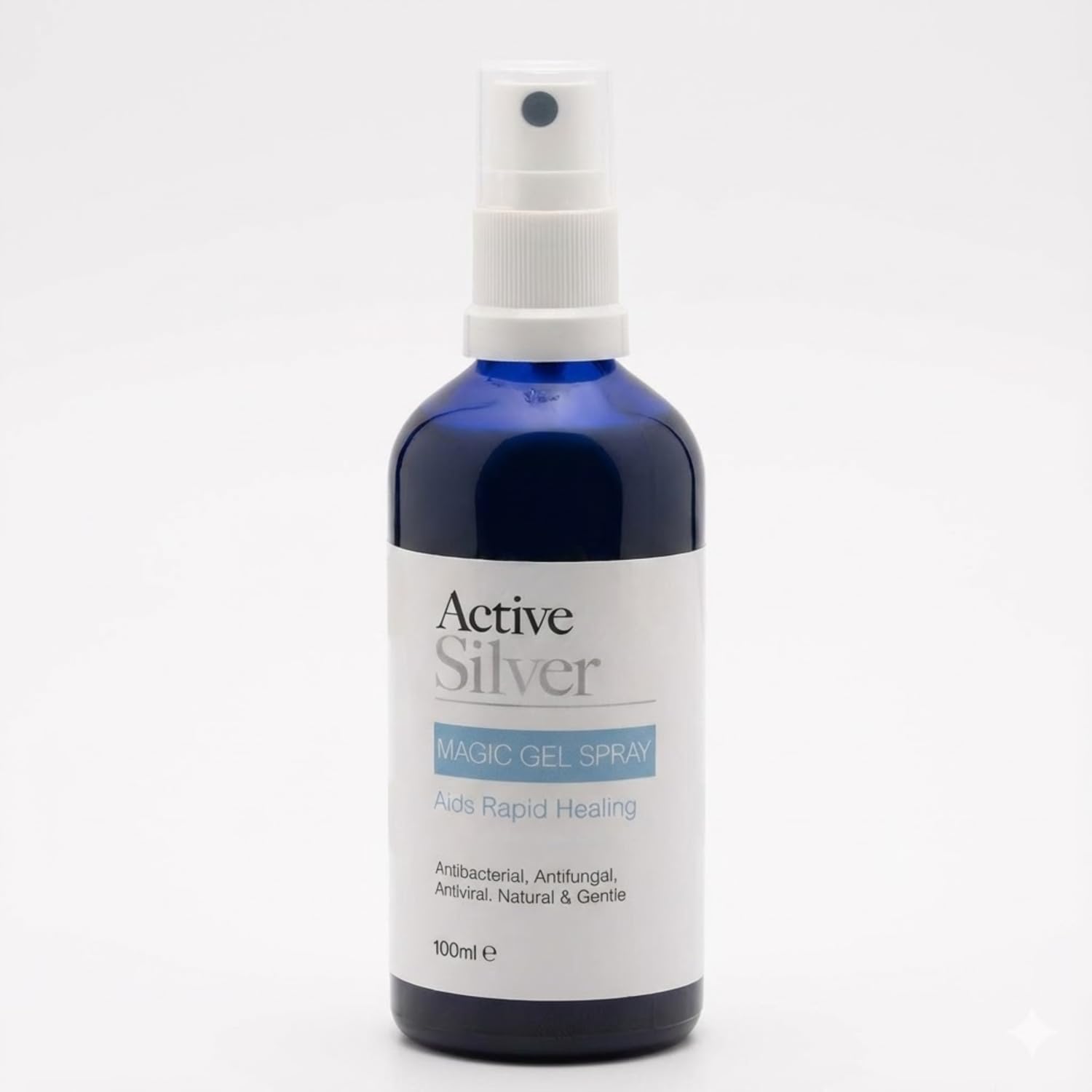 Magic Gel Spray 100ml with Colloidal Silver and Aloe Vera, Bottle with Atomiser Spray for Each Application, Produced in The UK, for use in The Home or Ideal for Travel