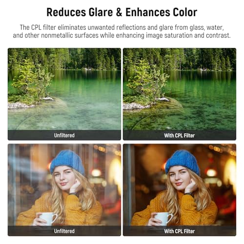 Image of NEEWER 67mm Magnetic CPL Filter, Circular Polarizing Filter with Cold Shoe Phone Camera Lens Clip, Photography Accessories Compatible with iPhone 17 16 Android Samsung Galaxy S25 Ultra