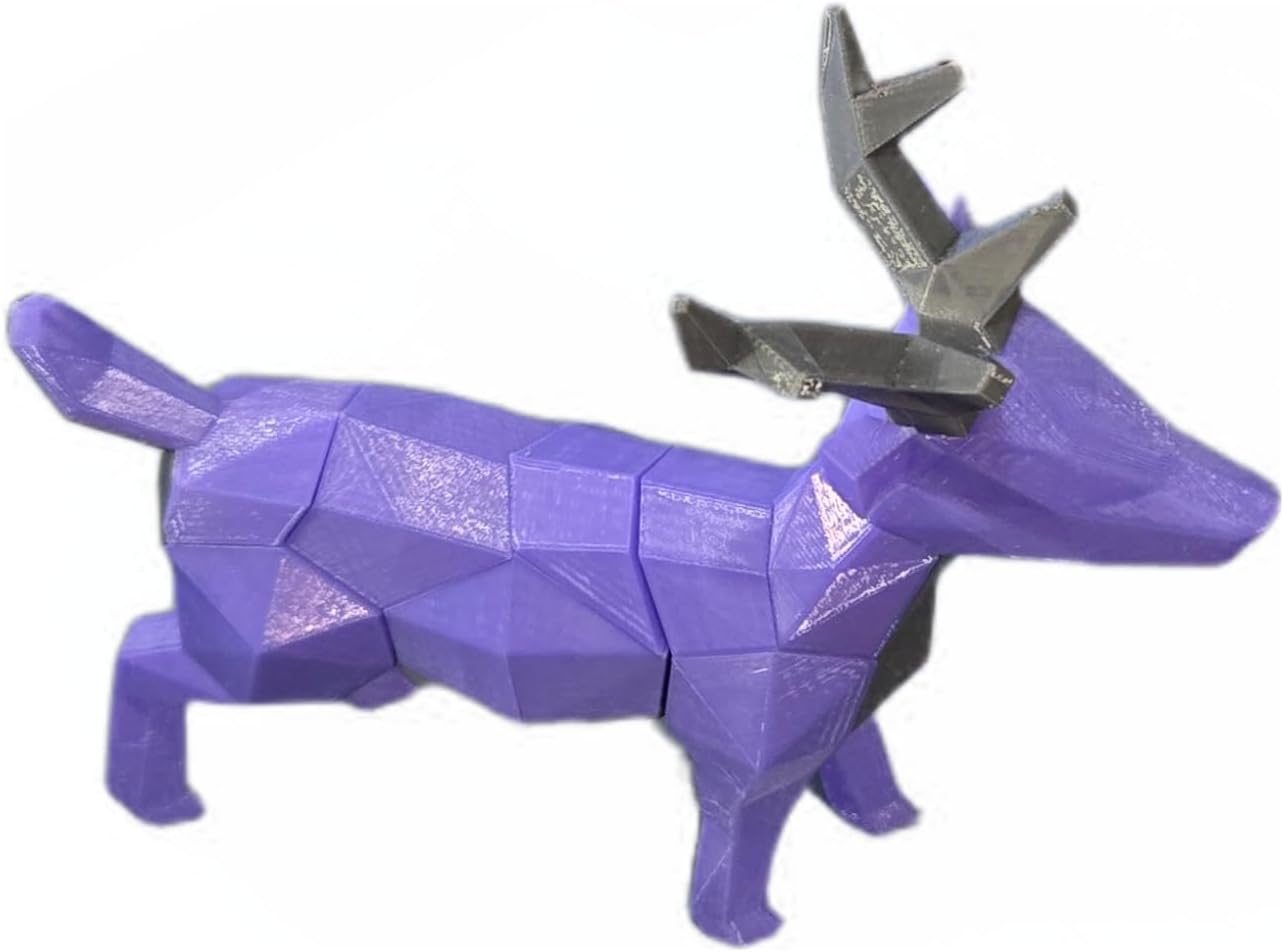 Zax Dezignz 3D Printed Magnetic XL Deer Brain Teaser Geometric Art Decor, 19 Piece Brain Teaser, No Instructions Included