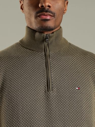 Image of Texture Regular Fit Cotton Sweater