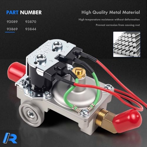Image of 92089 RV Water Heater Gas Control Valve Compatible with Dometic Atwood 10 Gallon Water Heater G10-3E GC10-2E GCH10A-2E GH10-1E GE16-EXT | Solenoid Gas Valve Replaces# 93870, 93869, 93844