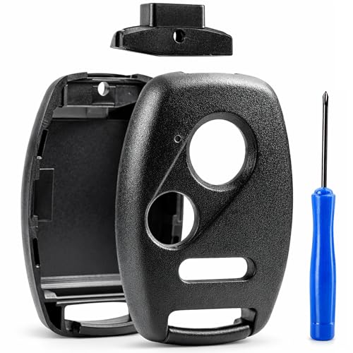 USA Remote CUTTING NOT REQUIRED - Key Fob Keyless Entry Remote Shell Case & Pad fits Honda Accord/Civic/CR-V/Fit/Odyssey/Pilot/Ridgeline/CR-Z