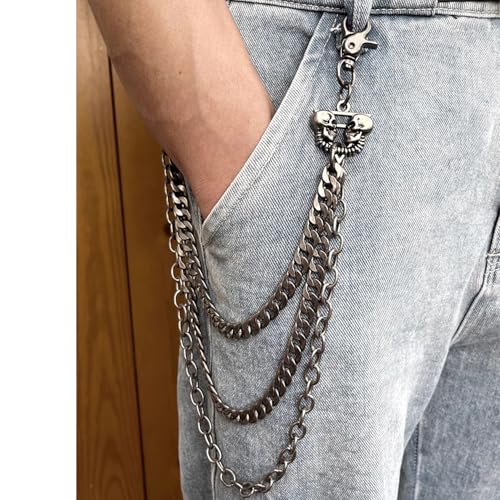 Image of PINKPIN Pants Chain Wallet Keychain Unisex Hip Hop Biker Jean Chains Punk Streetwear Accessory for Men Women