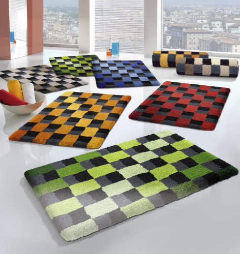 Kleine Wolke Carrara Bath Mat 100% Polyacrylic in 5 Sizes / 5 Colours 60 x 100 cm green