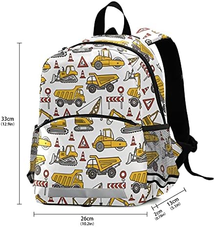 Toddlers Backpack Kids Truck Childish Bookbag for Boys Girls 3-6 Years Preschool Kindergarten Cute Mini Bags with Safety Leash Daypack