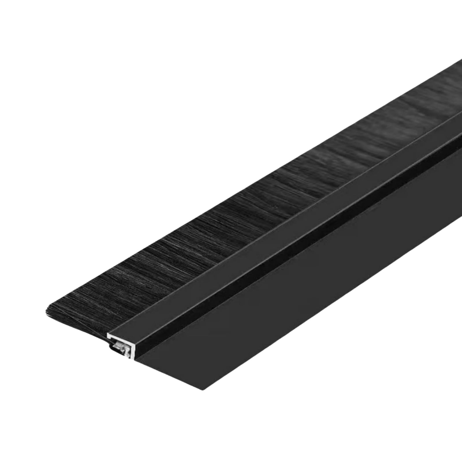Aluminum Alloy Base Nylon Brush， Aluminum Alloy Door Brush Bottom Sweep Strip Black 10-300mm(Black H Type,70mm)
