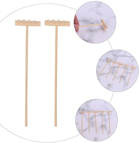 Miniatura 3 de 8 unids Mini Zen Arena Rastrillos Jardín Sandbox Herramientas Kits Japonés Escritorio Meditación Arena Caja Accesorios Padres Mans