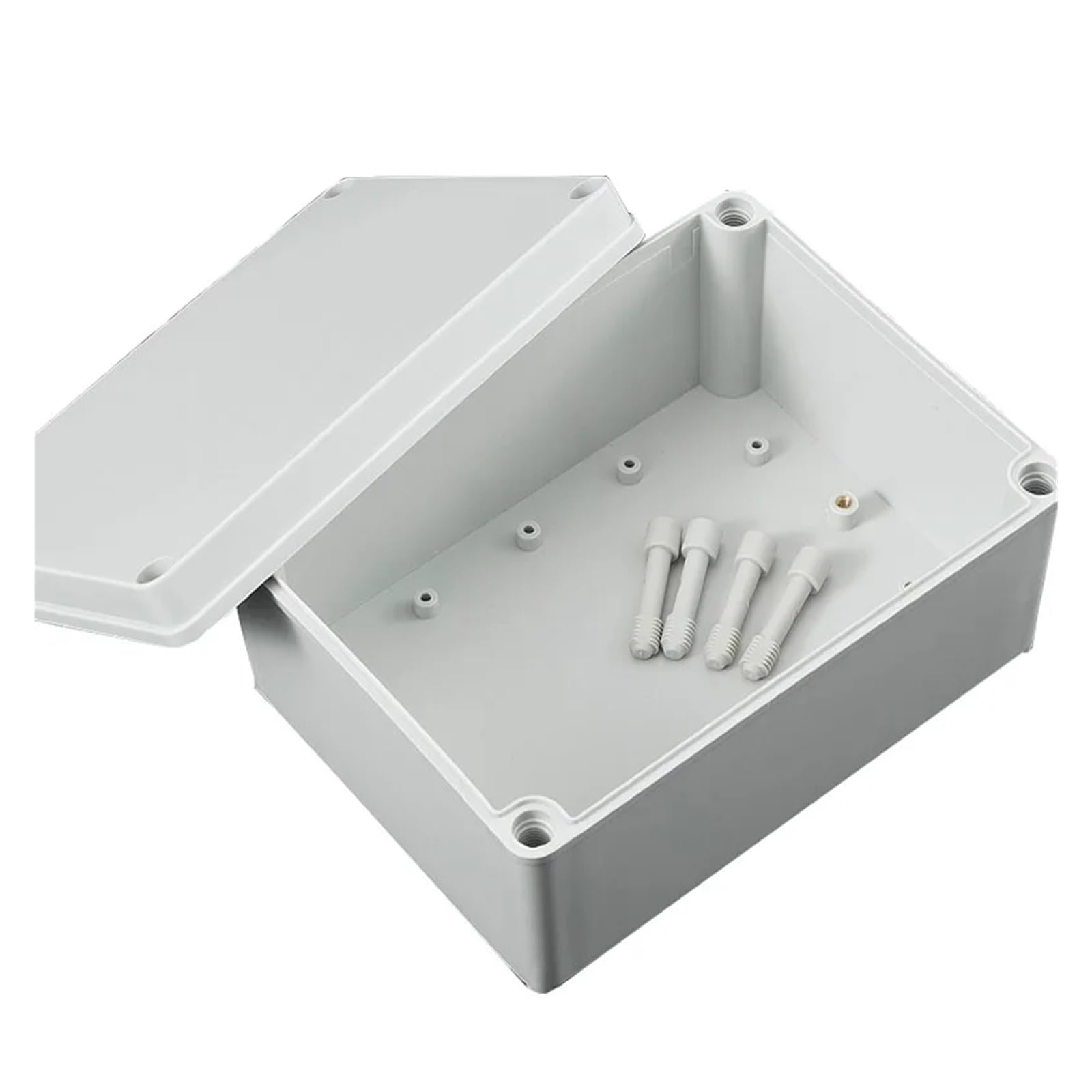 INFRI Scatola di giunzione impermeabile in plastica ABS AG scatola antipioggia esterna scatola esterna monitoraggio scatola impermeabile scatola pulsante guarnizione (colore: 175 x 175 x 100 mm)
